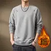 Sudadera de manga larga estilo americano de alta gama para hombre, corte holgado con diseño de paneles de color contrastante, nueva camiseta casual de cuello redondo para otoño
