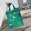Bolsa Tote de Tecido Lixin RPET Feita Sob Medida com Laminação de PP para Publicidade e Promoção, Bolsa de Tecido Lixin Desenho Animado Bolsa Tote RPET Feita Sob Medida