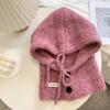 Chapéu Balaclava Estilo Coreano Fresco Doce Outono e Inverno Chapéu de Malha Quente e à Prova de Frio com Proteção para as Orelhas Feminino