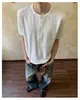 Camiseta Retro Americana de Color Sólido con Cuello Henry de Manga Corta para Hombres y Mujeres, Corte Limpio, Sensación de Alta Calidad, Hombro Normal, Top Casual