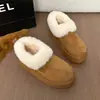 Zapatos de invierno gruesos para exteriores con plataforma para aumentar la altura, slip-on de felpa, zapatos de algodón de invierno, zapatos de algodón para mujer, cuello de felpa cálido engrosado, pan