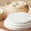Suministros del Fabricante Papel Desechable Antiadherente para Vaporera, Forros de Papel de Aceite de Silicona para Tamales, y Papel Redondo para Vaporera al por Mayor para Uso Doméstico