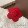 Pinza para el Cabello de Acetato Estilo Coreano con Moño Floral Hecho a Mano, Pinza Lateral para Flequillo, Pinza de Pato de Gama Alta, Accesorio Versátil para el Cabello
