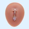 Gatte nuevo colgante transfronterizo europeo y americano fruta diamante pegajoso circón clip para ombligo sin perforación clip para ombligo de acero inoxidable