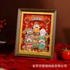 Novo Porta-Retrato de Pintura Estéreo 3D, Pintura Decorativa de Madeira Rica DIY, Superfície de Vidro, Enfeites de Mesa Estilo Chinês, Tendência Chinesa Feito à Mão