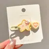 Pinza para el pelo con estampado de leopardo y flores, accesorio para el pelo elegante y exquisito, pinza dulce para flequillo, pinza para el pelo para mechones sueltos, adorno para el pelo elegante y exquisito