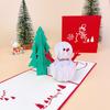 Tarjeta de felicitación navideña tridimensional con destellos árbol de Navidad de alta gama al por mayor tarjeta de felicitación navideña 2022 regalos creativos