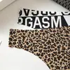 2026 Novo Europeu e Americano Quente e Sexy Macacão Sem Costura de Seda Gelo Estampa de Leopardo Zebra Cintura Baixa Entrecoxa de Algodão Puro Fio Dental Feminino