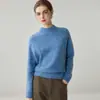 Suéter de punto de hilo multicolor floral, cuello redondo, engrosado, 100% cachemira, nuevo estilo otoño/invierno, suave, cálido y de alta gama, capa base
