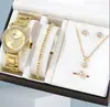 Popular Reloj Falso de Tres Ojos Geneva Moda Reloj con Banda de Acero Incrustado de Diamantes Set de Relojes de Cuarzo Geneva para Mujer