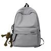 Mochila sencilla de estilo nuevo transfronterizo para hombre, de gran capacidad, color sólido, casual para viajes, mochila de moda para mujer, mochila escolar para estudiante universitario