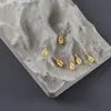 Pulsera con colgante de gota de agua de circón incrustado en oro real de 18 quilates electrochapado, collar, coronas antiguas de bricolaje, todo el material para pendientes