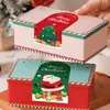 50 pegatinas/paquete en stock Pegatinas de Navidad Feliz Navidad Pegatinas para sellar cajas de regalo Pegatinas de decoración de embalaje