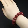 Pulseira Autêntica de Cinábrio Natural de Alto Teor com Areia Dourada Roxa, Contas Redondas, Círculo Único para Mulheres, Pulseira de Contas Artesanal para Homens, Contas Soltas