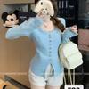 Estilo Coreano Cor Sólida Renda Emenda Tricot de Manga Comprida Outono e Inverno Novo Top Feminino com Aparência Emagrecedora Fábrica de Tricot