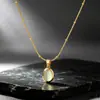 Collar Colgante Geométrico Irregular Fresco Más Vendido Europeo y Americano Cadena de Clavícula para Mujer Colgante Chapado en Acero de Titanio Oro 18K
