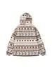 Casaco de Algodão com Capuz Estilo Étnico Tendência em Lã de Cordeiro para Homens e Mulheres, Jaqueta Espessa de Inverno Estilo Retrô Americano com Águia da Montanha