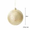 Bola navideña de plástico galvanizado de 8 cm, bola de polvo pegajoso dorado, bola de azadón, bola brillante, colgante, suministros festivos, decoración de ventanas