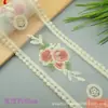 8.5cm Encaje Malla Adorno de Encaje Accesorio para el Cabello Cinta Flor de Rosa Bordado DIY Lazo Hecho a Mano Cinta