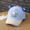 Chapéus Infantis para Primavera e Outono, Meninos e Meninas Estampa de Ursinho Bloco de Cores Chapéu Cartoon com Bico de Pato, Chapéu Cartoon Fofo para Exterior