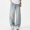 Jeans Verão 2026 Novo Estilo Tendência Solto Reto Casual Versátil Calça Longa para Adolescentes
