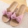 Máquina de borboleta Youerkang Novas Pantufas para Casa Pantufas de linho antiderrapantes para interior Pantufas femininas Venda direta da fábrica