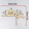 Nuevas puertas y ventanas de madera para dormitorio, decoración del hogar transfronteriza para sala de estar 2026, madera decorativa de calabaza de Halloween