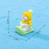 Miniaturas de bonecos de neve de inverno, adoráveis decorações de paisagem nevada, enfeites DIY para cenas de neve, acessórios para pendurar e pequenas peças decorativas