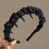 Faixa de Cabeça Floral Dentada Doce para Mulheres, Uso Diário ao Ar Livre, Faixa de Cabelo com Fita Superior de Caveira Alta, Prendedor de Cabelo Integrado, Acessório de Cabelo