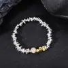 Pulsera Antiestática Negra de Piedra Biliar de Venta Caliente para Hombres, Estilo de Oficina y Viajes, Pulsera Hecha a Mano con Cuentas para Mujeres, Joyería de Moda al por Mayor