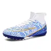 Comercio exterior nuevos zapatos de fútbol de caña alta assassin spike clavo roto zapatillas de deporte juego profesional especial al por mayor zapatos de fútbol para niños