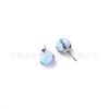 Pendientes de titanio F136 con forma de uña de labio y ópalo, con tres garras y bola de ópalo, de aleación de titanio G23, accesorios de joyería para piercing.