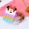 Bolsa de moedas de princesa roedor transfronteiriça nova bolsa mensageiro para meninas bolsa de brinquedo descompressora bolsa musical de bolhas de silicone