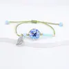 Pulsera de Encaje con Flores y Mariposas al por Mayor del Fabricante, Cuentas de Cerámica de Jingdezhen, Pulsera de Flores Secas Gipsofila de Flores Reales Hecha a Mano