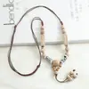 Collar de Cerámica Estilo Étnico Retro Accesorios para Ropa Collar de Perlas Cadena de Suéter Colorida Joyería Larga para Mujeres con un Toque de Lujo