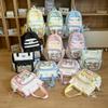 Mochila Estilo Universitario Femenina Secundaria Serie Cumpleaños Bolsa del Dolor Mochila de Gran Capacidad Linda Bolsa Transparente para Bebé Mochila Estilo Ins