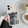 Funda de Teléfono Gris con Estampado de Leopardo a Prueba de Golpes para iPhone 18, Adecuada para Apple 17 Pro Max, Estilo Europeo y Americano 16 Pro, Nicho 15 Funda Suave