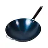 Wok Tradicional de Hierro con Fondo Redondo para Uso Doméstico, Adecuado para Estufas de Gas, Sin Recubrimiento, No se Pega Fácilmente, Listo para Usar, Venta al por Mayor