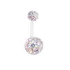 Venta Caliente Transfronteriza Shambhala Bola de Diamante Completo Varilla Exterior de Plástico Acrílico Joyería de Acero Inoxidable para Piercing Clavo de Ombligo Anillo de Ombligo