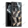 Popular en Europa y América, diseño creativo de onda estilo metal adecuado para funda de teléfono de cristal Samsung S25 Ultra, funda rígida de cobertura total S24