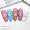 Joyería de oso Aurora para uñas, venta al por mayor, celebridad de Internet, nuevo color mágico, dibujos animados, linda resina tridimensional, accesorios para uñas que combinan con todo.
