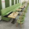 Conjunto de mesa e cadeira para loja de milk tea mesa e cadeira de sobremesa hambúrguer lanches serviço de catering cabine de cafeteria sofá sofá longo de parede comercial