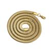Estilo ins Cadena Plana de Hueso de Serpiente de Acero Titanio Dorado Transfronteriza para Hombres y Mujeres Collar que no se decolora Cadena de Serpiente Hueca Simple de Acero Inoxidable Suave