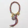 Cuerda de mano tejida a mano thangka de Xizang ocho santos patrones thangka cuerda de mano tejida a mano cuerda de mano de hilo de algodón multicolor marea nacional