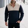 Comércio Exterior Transfronteiriço Amazon nova coleção outono e inverno masculina casual sportswear para primavera, outono e inverno vestuário outdoor com blocos de cor e botões
