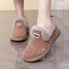 Zapatos de Algodón Nuevos de Invierno para Mujer Versátiles Slip-On Cálidos para el Hogar con Suelas Suaves Cómodos Zapatos para Mujer