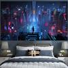 Cyberpunk cyberpunk 2077 fondo tela colgante bar ins decoración escena nocturna póster dormitorio tapiz pintura mural