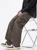 Pantalones cargo rectos de moda estilo americano con bolsillos grandes, unisex, otoño vintage de corte holgado, pantalones casuales modernos y versátiles