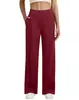 2025 Moda Europea y Americana Nuevo Pantalón Recto Casual para Mujer Cintura Alta Botón Cinturón Elástico Bolsillo con Solapa Pantalón Pantalón de Pierna Ancha