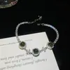 Pulsera de flor redonda con cierre de circonita, lujo ligero, alta gama, pulsera exquisita con un diseño elegante, versátil y a la moda, venta al por mayor
